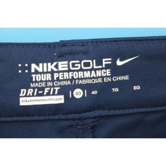 Nike Golf 40 x 11" Navy Tour Performance Dri-Fit Tech Golf Shorts 509179-419 - Picture 6 of 7